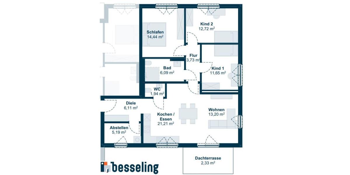 Penthouse-Wohnung in Bahnhof-Reken, zentral gelegen, barrierefrei 4 zimmer