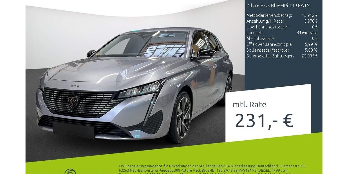 Peugeot 308 58.550 km 19.989 &euro; Dülmen 48249