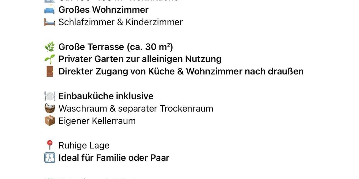 Erdgeschoßwohnung Oberhausen Biefang - 3 Zimmer, 100 m&sup2;, 1.150&euro; | Angebot:24780186