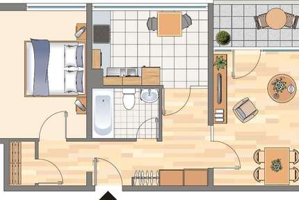 Wohnung zum Mieten in Dortmund 296,29 € 62.27 m² 2 zimmer