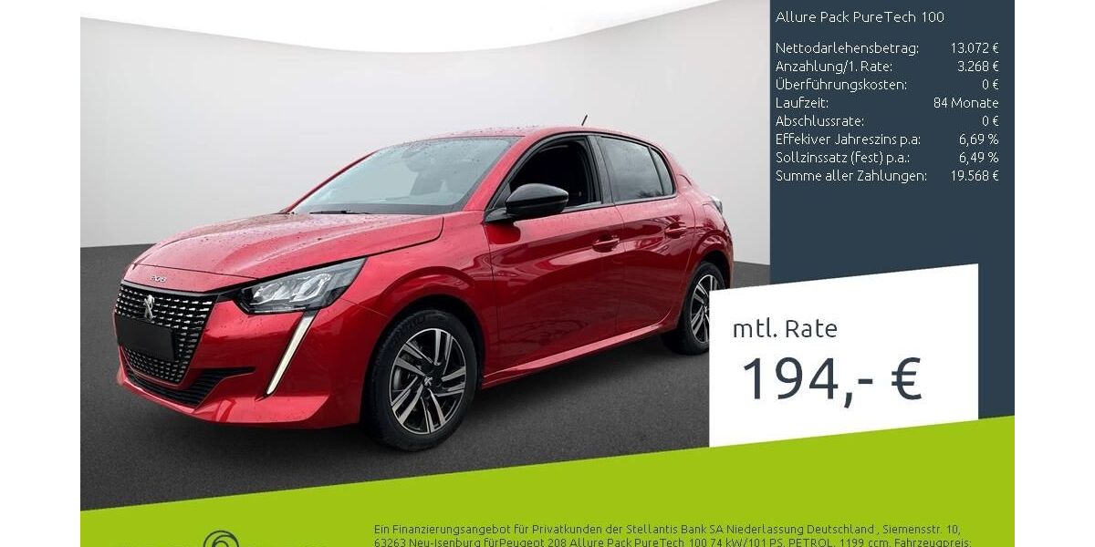 Peugeot 208 25.100 km 16.340 &euro; Dülmen 48249