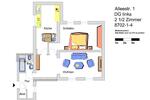 Dachgeschoßwohnung Gelsenkirchen Erle - 2.5 Zimmer, 59 m&sup2;, 310&euro; | Angebot:26139282