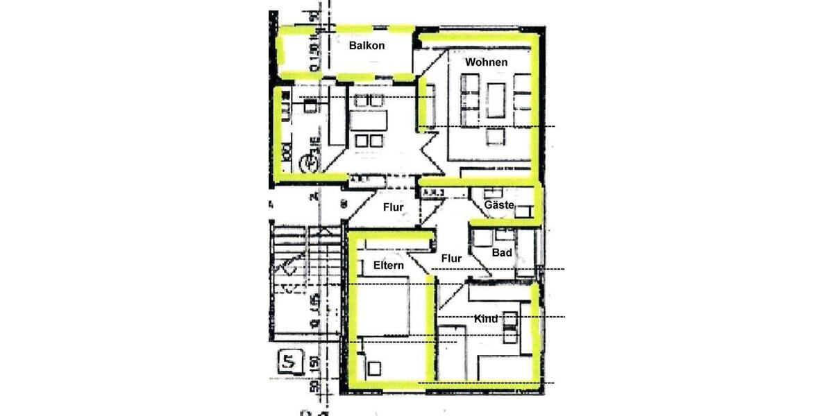 Etagenwohnung Dortmund Hombruch - 3 Zimmer, 77 m&sup2;, 179.000&euro; | Angebot:26422337