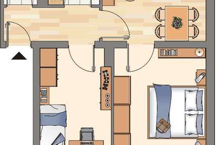 Wohnung zum Mieten in Marl 439 € 53.56 m² 2 zimmer