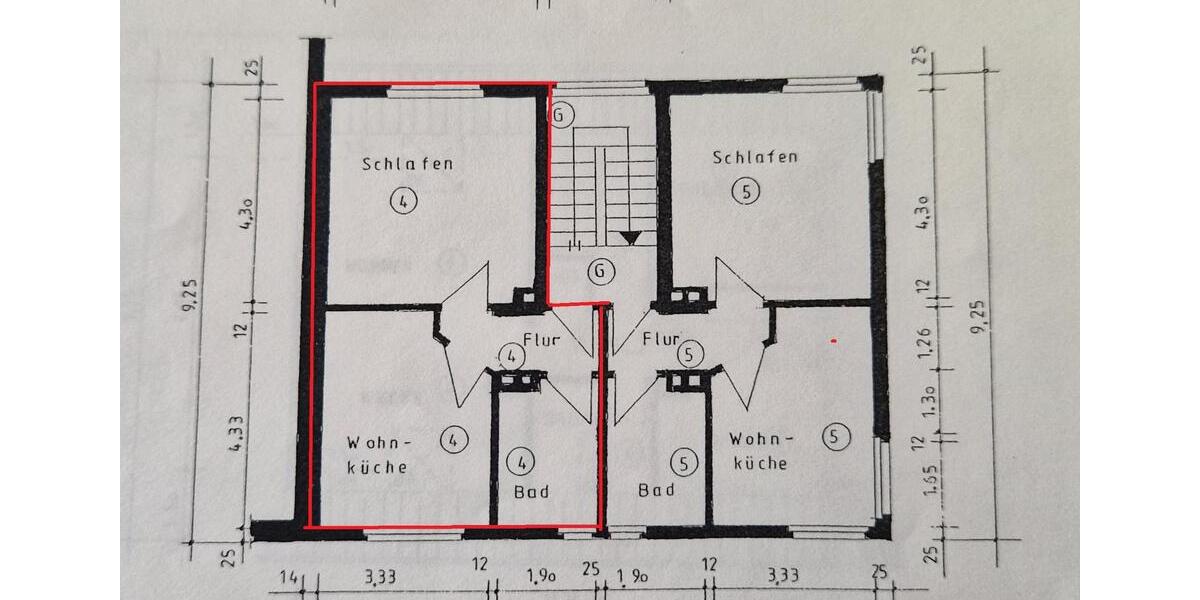 Etagenwohnung Bochum Günnigfeld - 1 Zimmer, 39 m&sup2;, 66.950&euro; | Angebot:22454196
