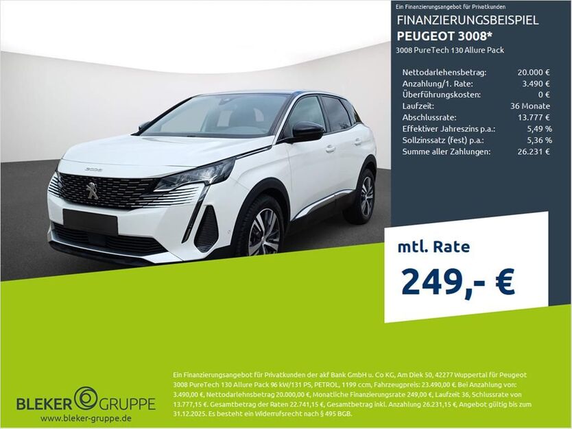 Peugeot 3008 10.555 km 21.980 € Dortmund 44263