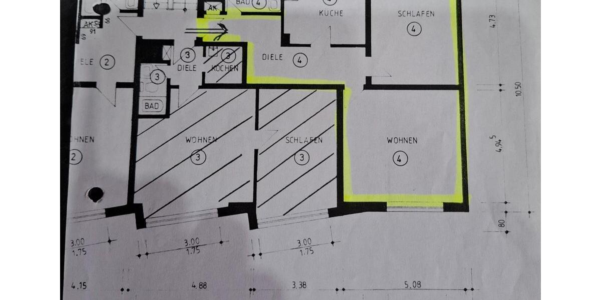 Etagenwohnung Oberhausen - 2.5 Zimmer, 76 m&sup2;, 149.000&euro; | Angebot:26877400