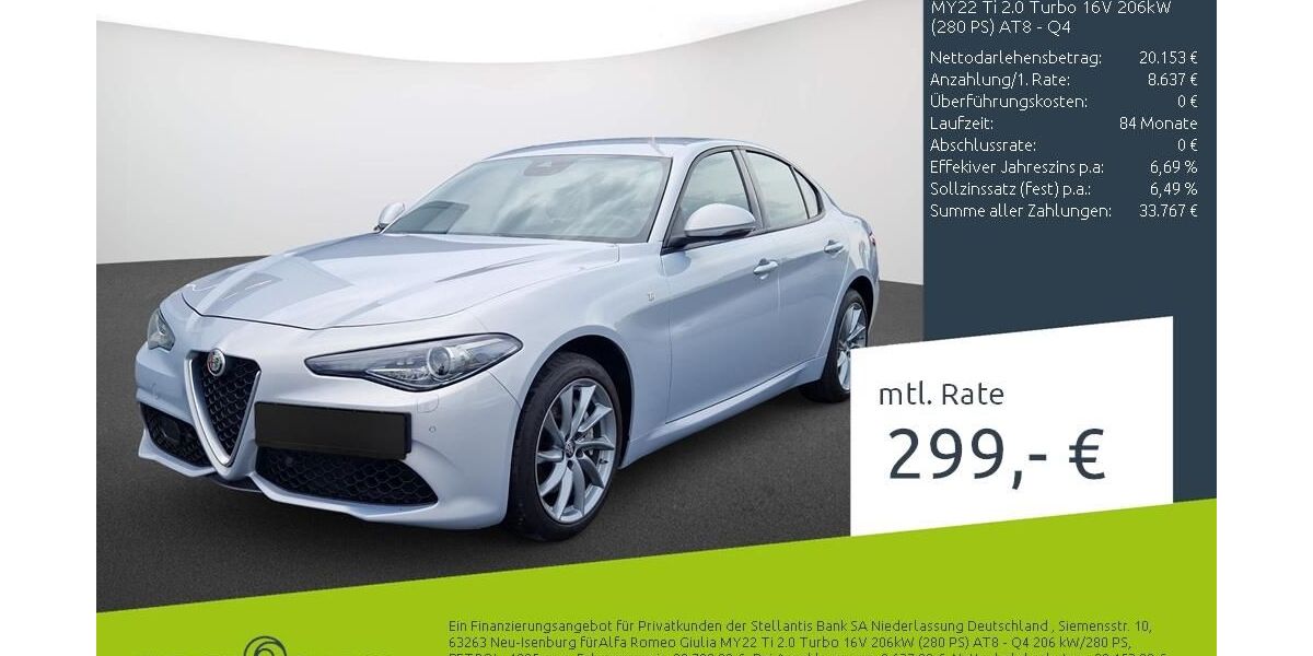 Alfa Romeo Giulia 11.499 km 28.790 &euro; Dülmen 48249