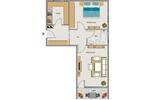 Erdgeschoßwohnung Dortmund Grevel - 2.5 Zimmer, 57 m&sup2;, 578&euro; | Angebot:26318034