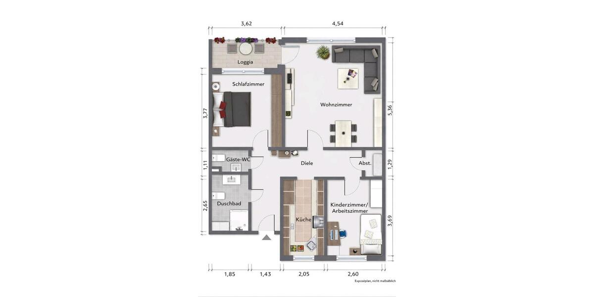 Etagenwohnung Dortmund Innenstadt West - 3 Zimmer, 76 m&sup2;, 220.000&euro; | Angebot:26199065