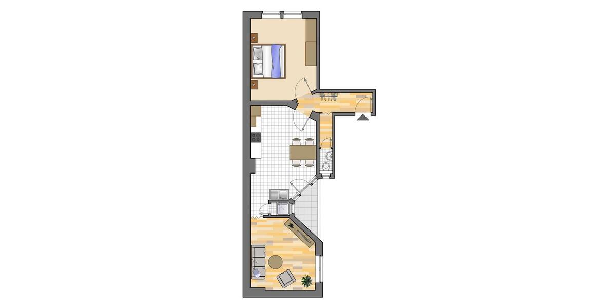 Etagenwohnung Recklinghausen Hillerheide - 2 Zimmer, 64 m&sup2;, 529&euro; | Angebot:24805229