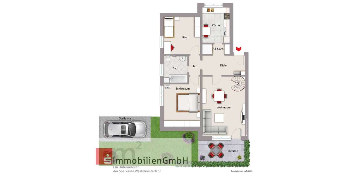 Etagenwohnung Dorsten Alt-Wulfen - 3 Zimmer, 86 m&sup2;, 175.000&euro; | Angebot:25172655