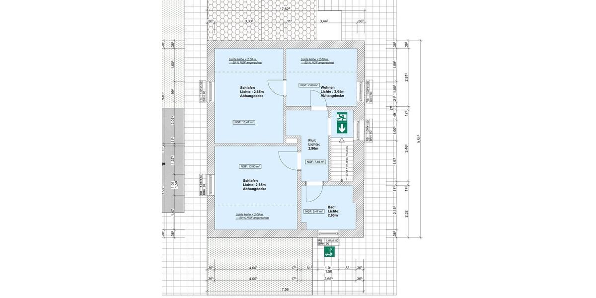 Dachgeschoßwohnung Dortmund Innenstadt West - 4 Zimmer, 75 m&sup2;, 1.240&euro; | Angebot:26343009