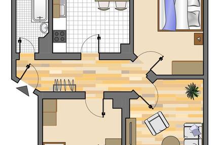 Charmante 3-Zimmer-Etagenwohnung in Recklinghausen – 74,83 m² auf der 1. Etage rechts 3 zimmer