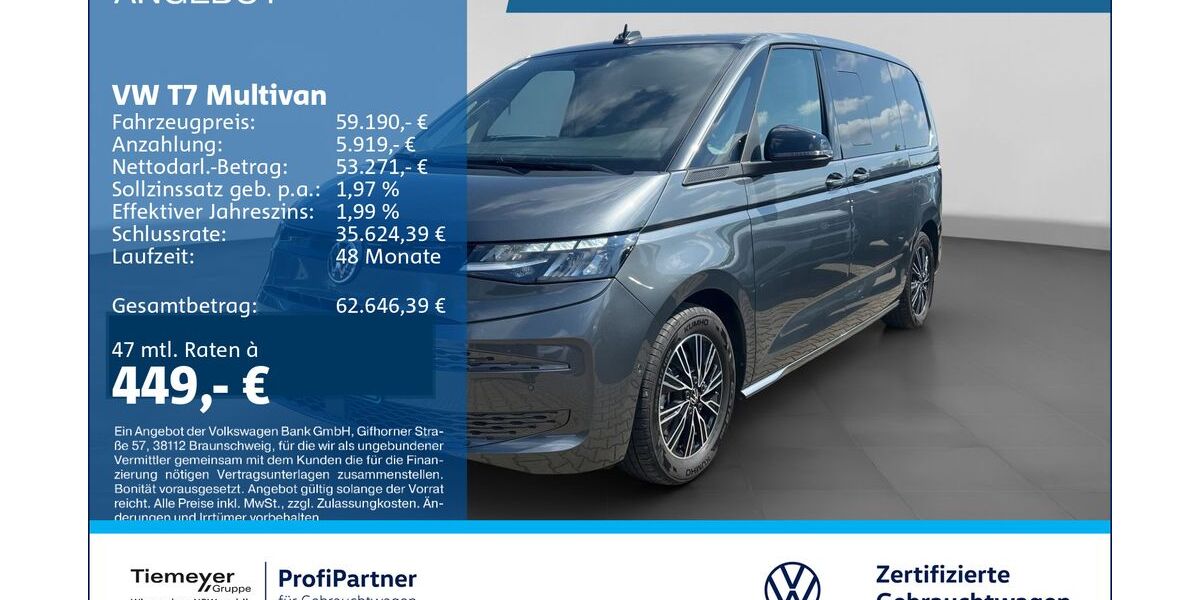 VW T7 Multivan 20.998 km 58.480 &euro; Recklinghausen 45663