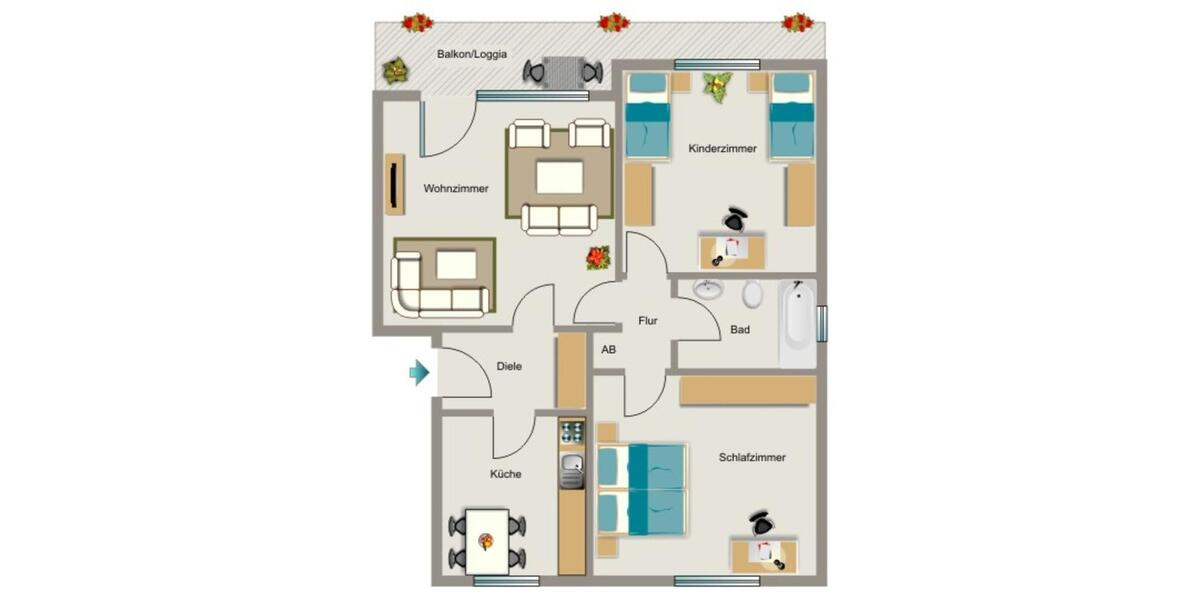 Demnächst frei! 3-Zimmer-Wohnung in Dortmund Brackel 3.5 zimmer