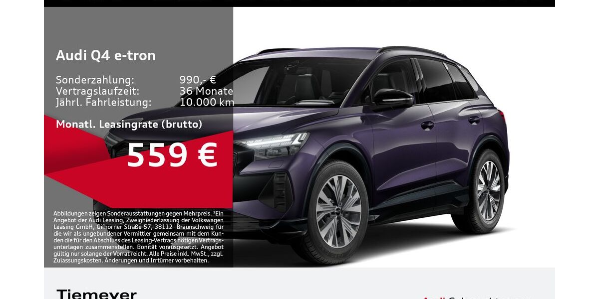 Audi Q4 e-tron 3.345 km 49.220 &euro; Gelsenkirchen 45894