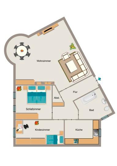 Dachgeschoßwohnung Gelsenkirchen Gelsenkirchen-Nord - 3.5 Zimmer, 66 m&sup2;, 299&euro; | Angebot:26433792