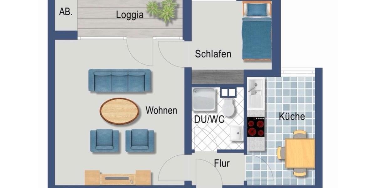Erdgeschoßwohnung Dortmund Huckarde - 2 Zimmer, 45 m&sup2;, 108.000&euro; | Angebot:26650054