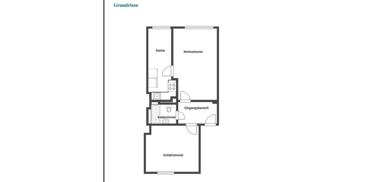 Eigentumswohnung 2,5 Zimmer, 49 qm, bezugsfrei ohne Makler 2.5 zimmer