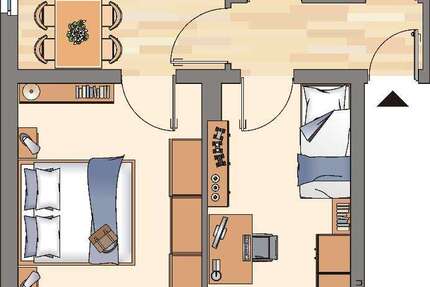 Wohnung zum Mieten in Marl 412 € 52.94 m² 2 zimmer