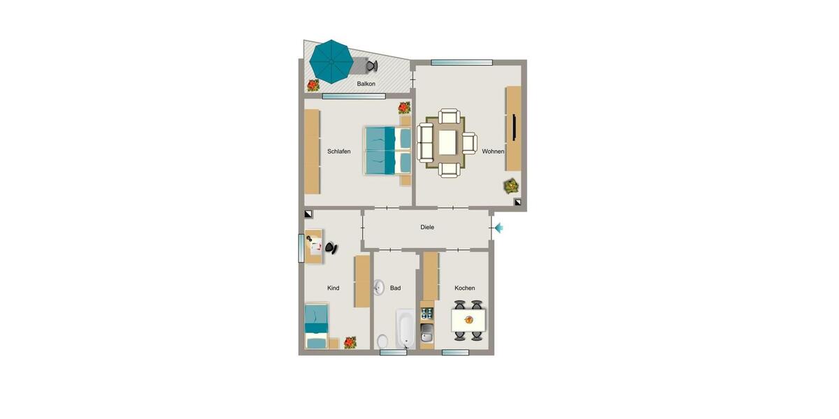 Etagenwohnung Selm - 3.5 Zimmer, 66 m&sup2;, 510&euro; | Angebot:26139266