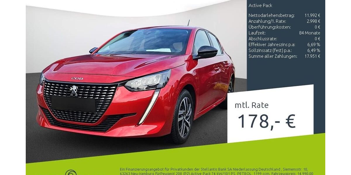 Peugeot 208 29.489 km 14.990 &euro; Dülmen 48249