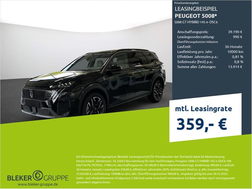 Peugeot 5008 2.500 km 39.190 € Dülmen 48249