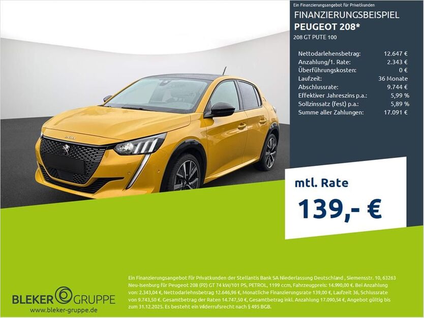 Peugeot 208 38.333 km 14.990 € Dülmen 48249