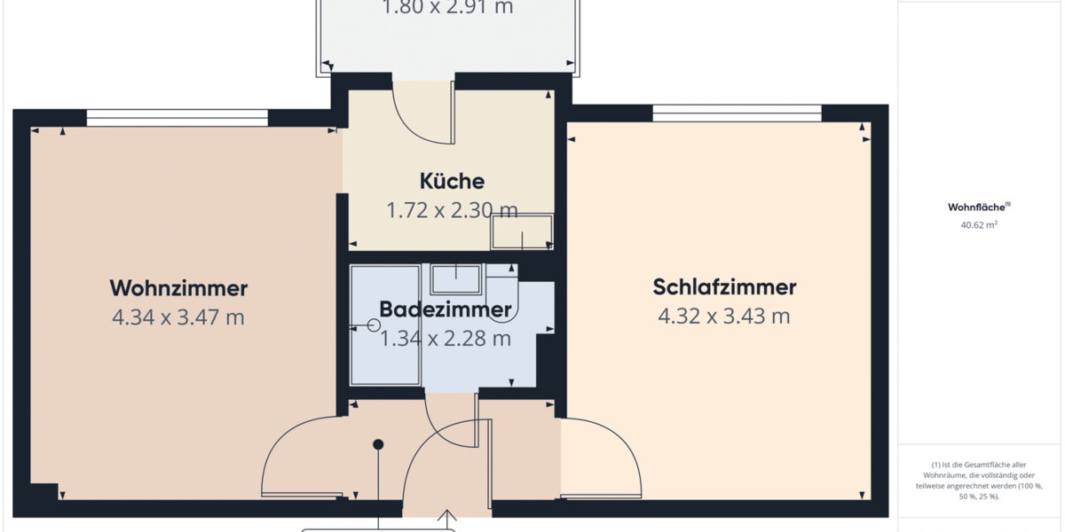 Etagenwohnung Dortmund Aplerbeck - 2 Zimmer, 42 m&sup2;, 525&euro; | Angebot:26920187