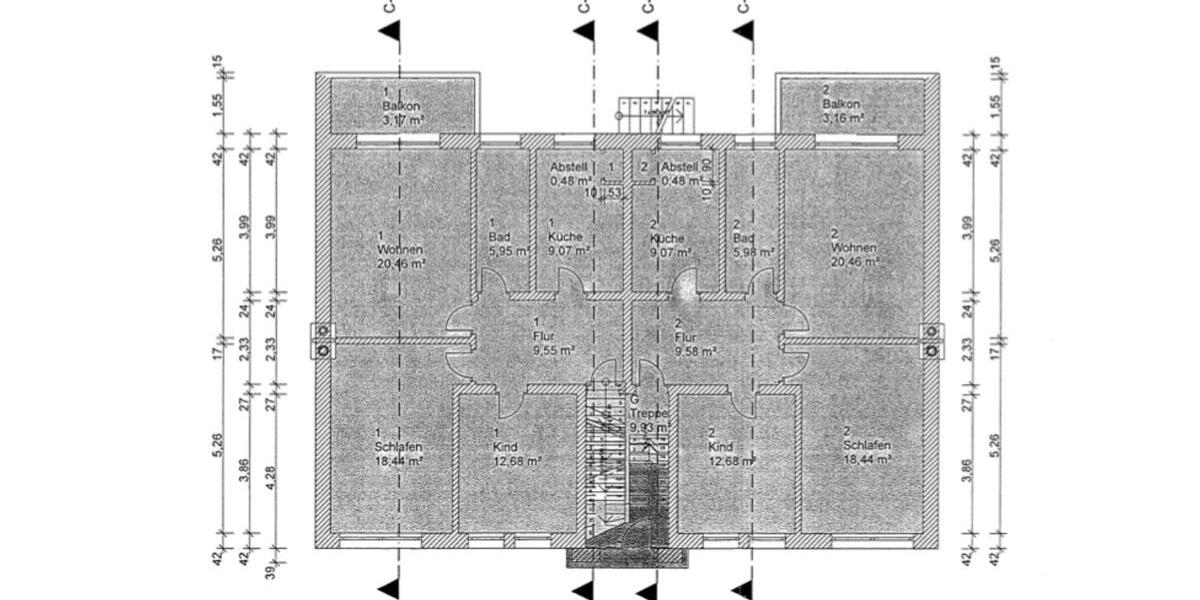 Etagenwohnung Dortmund Gartenstadt - 3 Zimmer, 82 m&sup2;, 999&euro; | Angebot:25380040