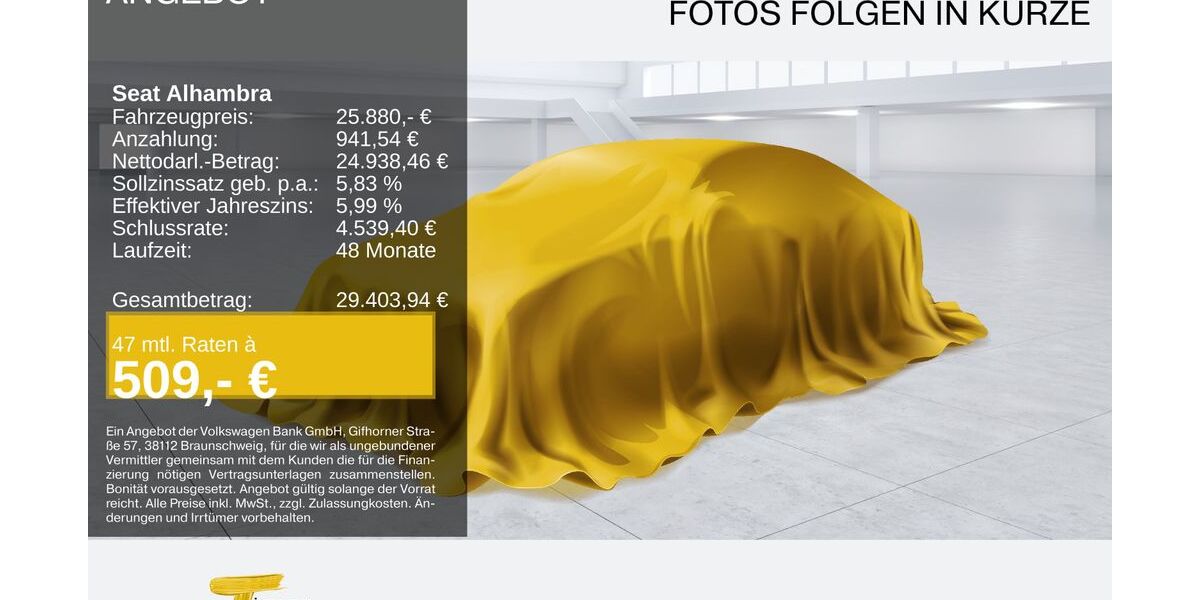 Seat Alhambra 55.488 km 24.890 &euro; Oberhausen 46047