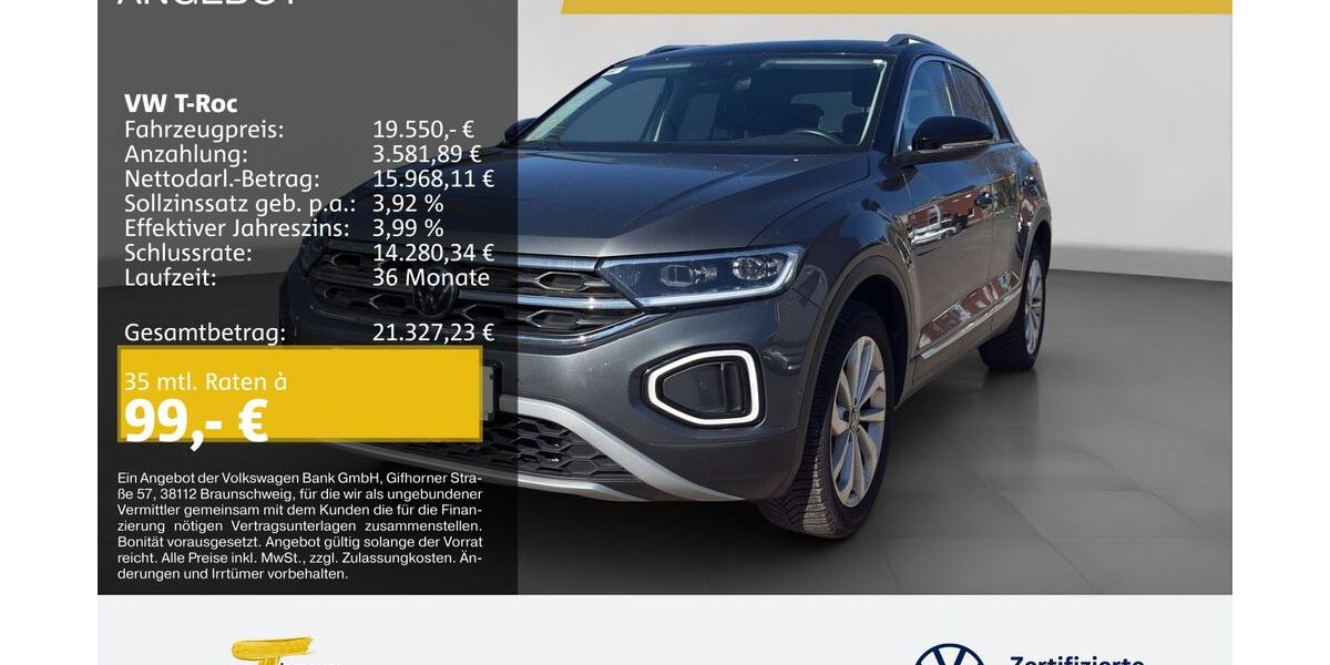 VW T-Roc 41.281 km 19.270 &euro; Castrop-Rauxel 44575