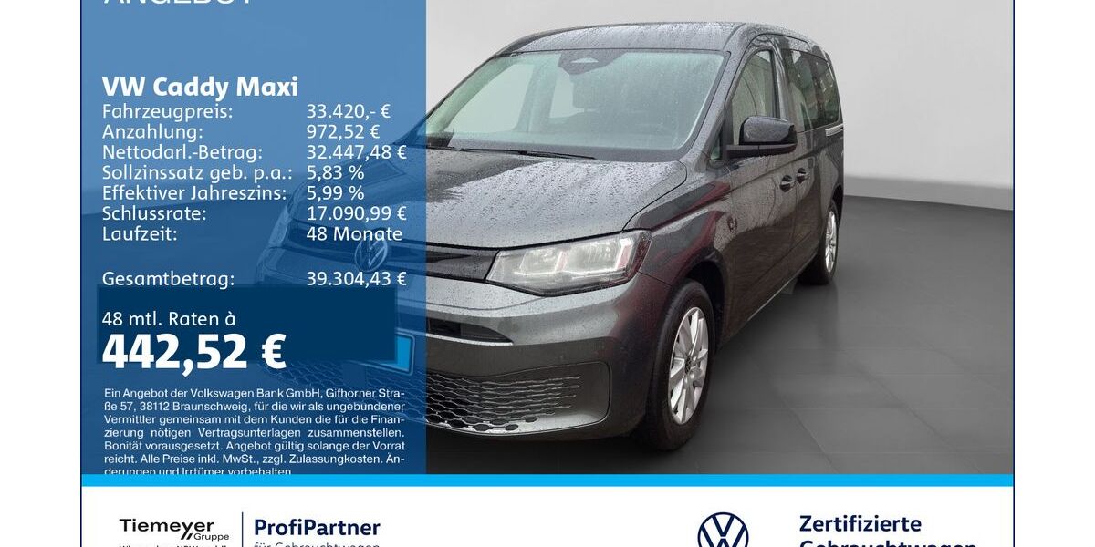VW Caddy 3.990 km 33.420 &euro; Recklinghausen 45663
