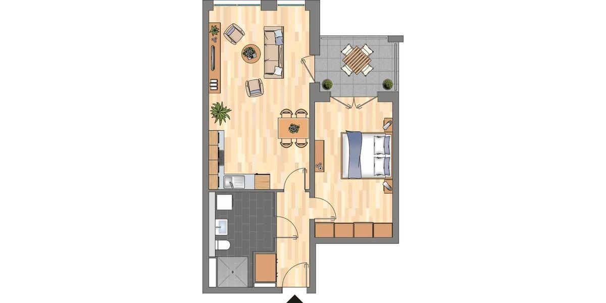 Erdgeschoßwohnung Essen Südviertel - 2 Zimmer, 61 m&sup2;, 769&euro; | Angebot:26237820