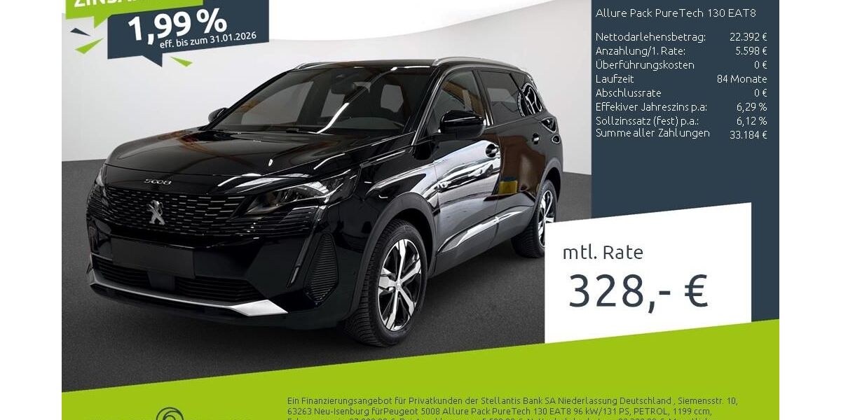 Peugeot 5008 21.486 km 26.330 &euro; Dülmen 48249