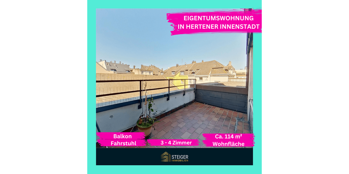 Etagenwohnung Herten - 4 Zimmer, 114 m&sup2;, 159.000&euro; | Angebot:27029968