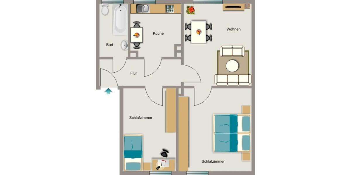 Etagenwohnung Lünen Brambauer - 3.5 Zimmer, 58 m&sup2;, 522&euro; | Angebot:25399495