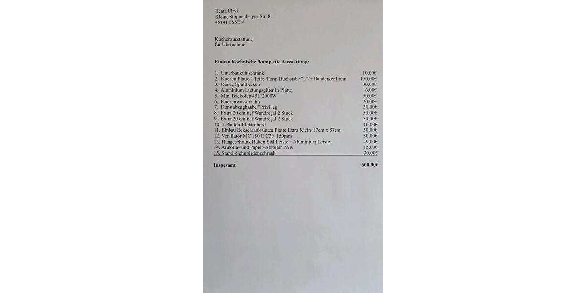 Etagenwohnung Essen Stadtbezirk VI - 1 Zimmer, 33 m&sup2;, 398&euro; | Angebot:26406061