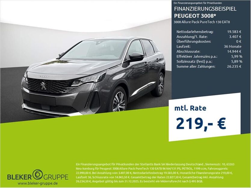 Peugeot 3008 23.198 km 22.990 € Dülmen 48249