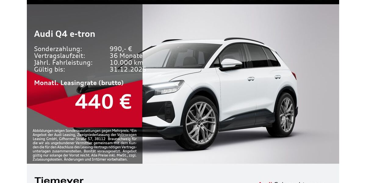 Audi Q4 e-tron 6.969 km 48.150 € Dorsten 46284