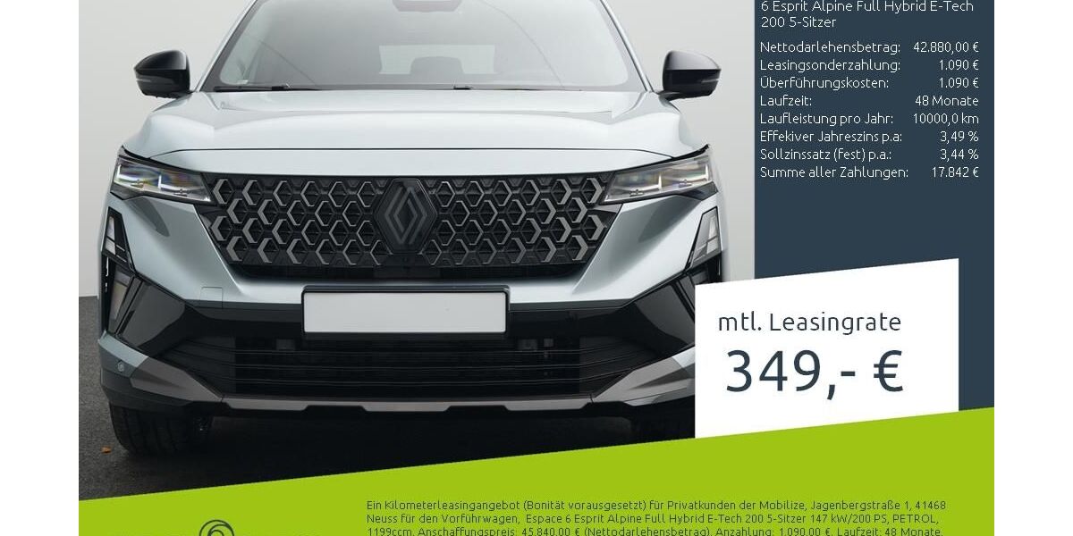 Renault Espace 9.999 km 42.160 &euro; Dortmund 44263