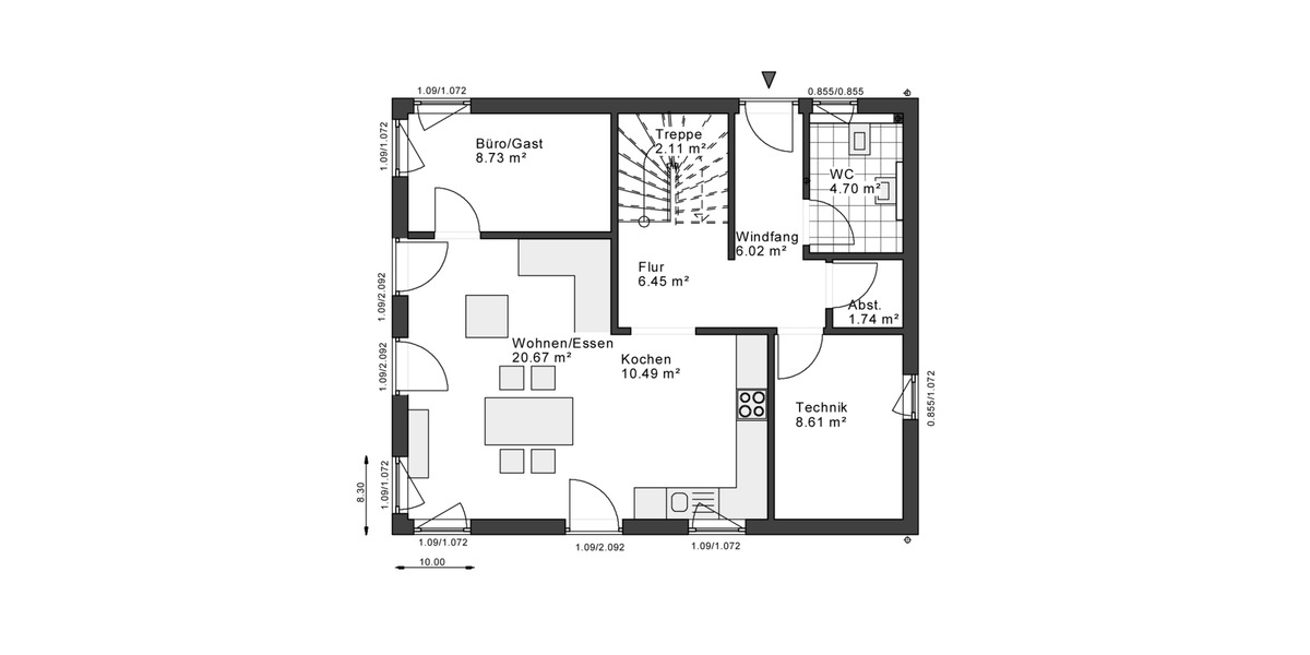 Einfamilienhaus Essen Stadtbezirk VII - 4 Zimmer, 140 m&sup2;, 1.840&euro; | Angebot:26183256